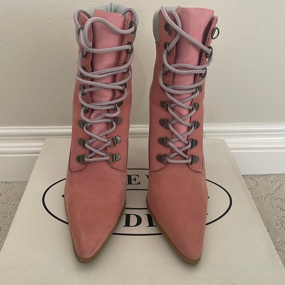 Pink Nubuck booties 8 - Picture 1 of 9